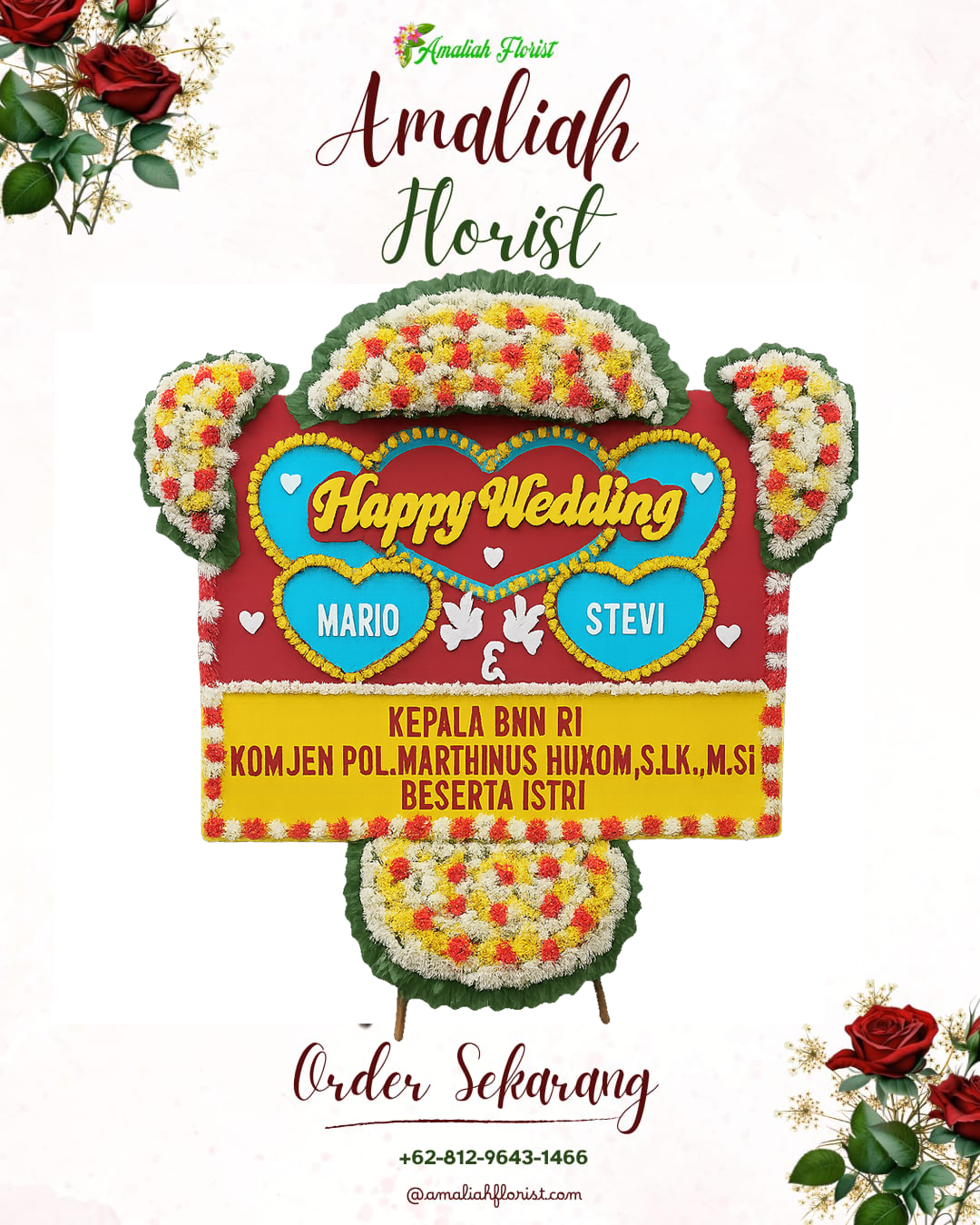 Papan Bunga Pernikahan Prabumulih